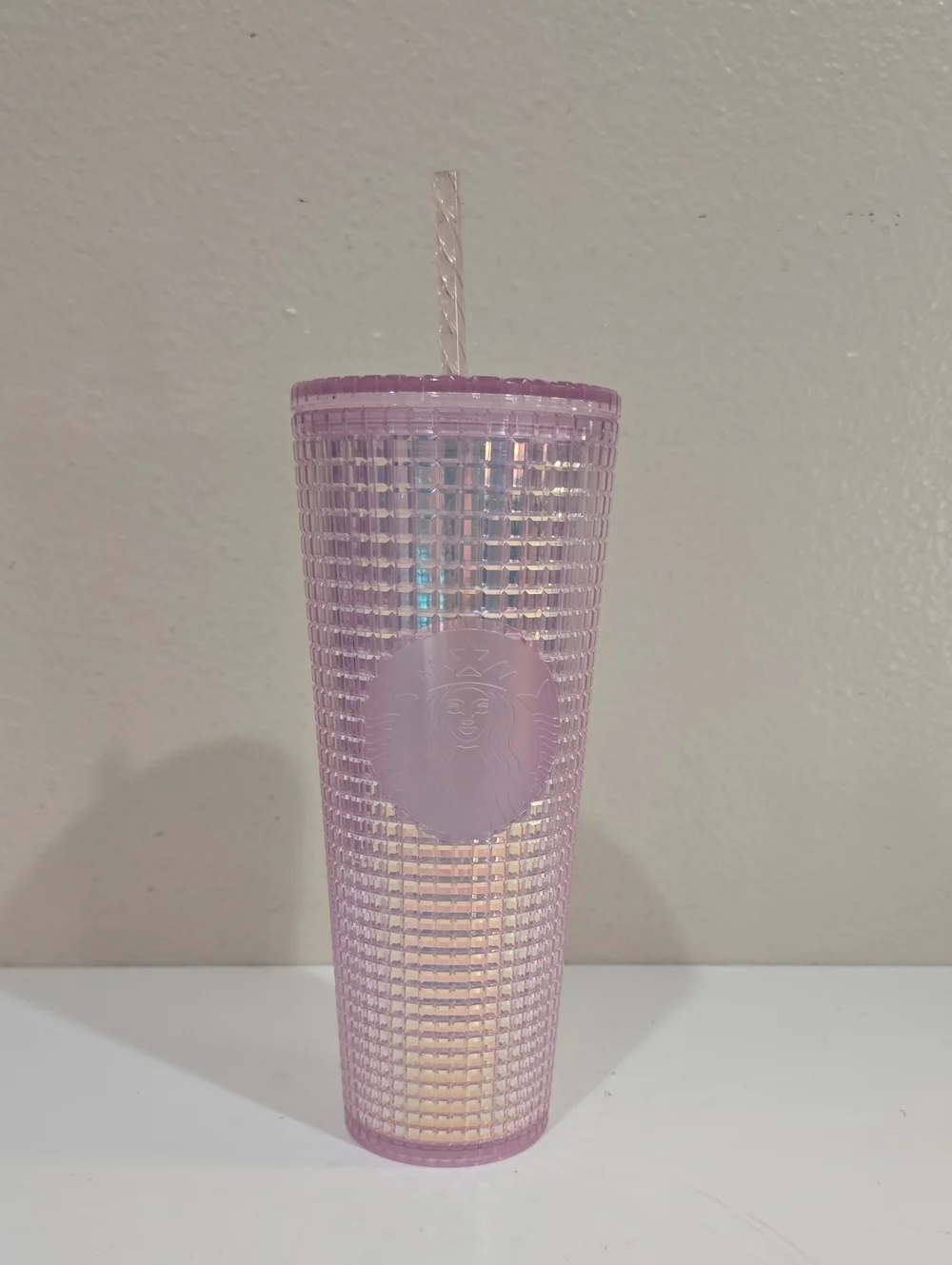 Starbucks Iridescent Lavender Studded Cold Cup with Straw
